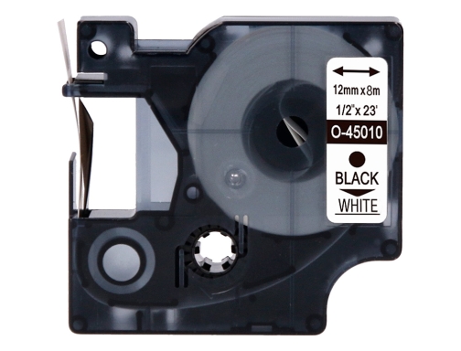 Cinta Q-connect mk-221 blanco-negro 9mm longitud 8 mt KF18863, imagen 2 mini