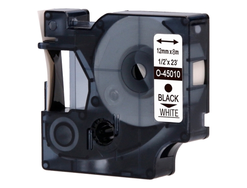 Cinta Q-connect mk-221 blanco-negro 9mm longitud 8 mt KF18863, imagen 5 mini