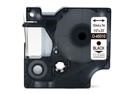 Cinta Q-connect negro-transparente 12mm x 7mt dymo KF18839, imagen 2 mini