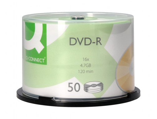 Dvd-r Q-connect capacidad 4,7gb duracion 120min velocidad 16x bote de 50 unidades KF15419, imagen 2 mini