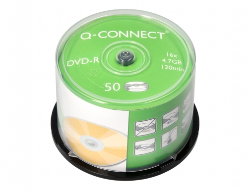 Dvd-r Q-connect capacidad 4,7gb duracion 120min velocidad 16x bote de 50 unidades KF15419, imagen 3 mini