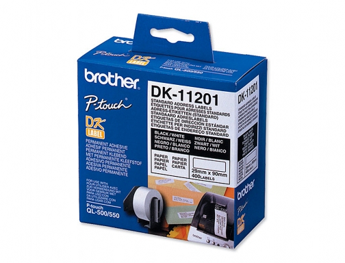 Etiqueta adhesiva Brother DK11201 -tamao 29x90 mm para impresoras de etiquetas ql, imagen 2 mini