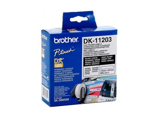 Etiqueta adhesiva Brother DK11203 -tamao 17x87 mm para impresoras de etiquetas ql, imagen 2 mini