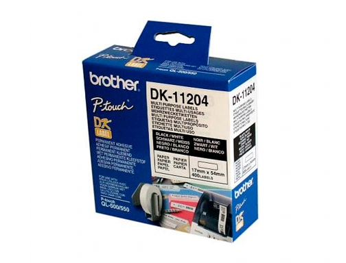 Etiqueta adhesiva Brother DK11204 -tamao 17x54 mm para impresoras de etiquetas ql, imagen 2 mini