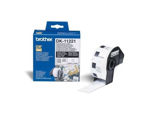 Etiqueta Brother DK11221 23x23 mm 1000 etq para impresoras ql, imagen 2 mini