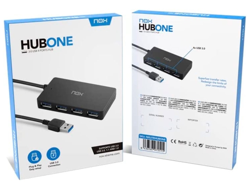 Hub nox 4 puertos usb 3.0 compatible con windows mac y linux NXLITEHUBONE, imagen 5 mini