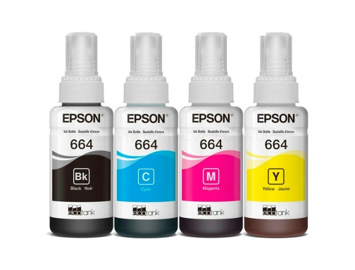 Ink-Epson 664 4 clr multipack (bk c m y) ecotank l300 l355 C13T664640, imagen 3 mini