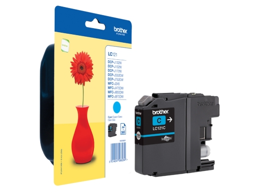 Ink-jet Brother DCP-j132w 152w 552dw 752dw MFC-j470dw 650dw 870dw cian -300 pag LC121CBP, imagen 2 mini