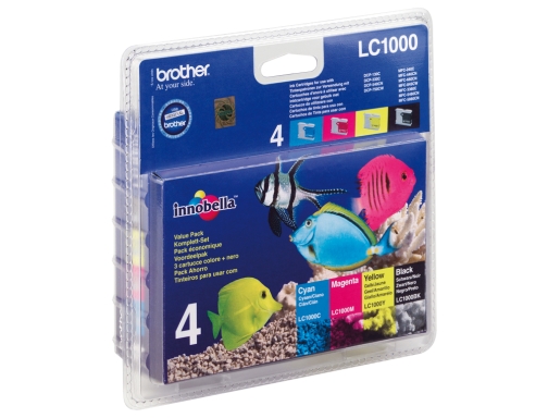 Ink-jet Brother lc-1000 pack negro cian magenta y amarillo LC1000VALBP, imagen 2 mini