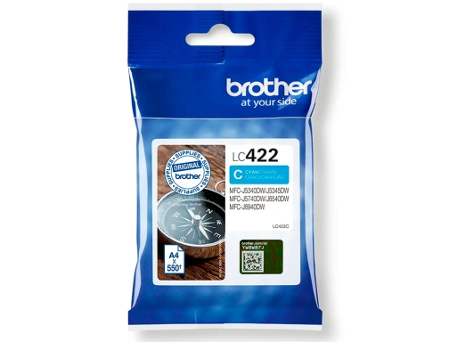 Ink-jet Brother lc-422c cyan MFC-j5340dw MFC-j5740dw MFC-j6540dw MFC-j6940dw 550 paginas LC422C, imagen 2 mini