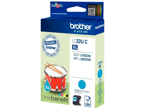 Ink-jet Brother LC22UCBP XL DCP-j785dw DCP-j785dwXL MFC-j985dw MFC-j985dw cian 1.200 pag, imagen 2 mini