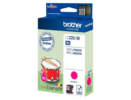 Ink-jet Brother LC22UMBP XL DCP-j785dw DCP-j785dwXL MFC-j985dw MFC-j985dw magenta 1.200 pag, imagen 2 mini