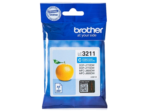 Ink-jet Brother LC3211C DCP-j572 DCP-j772 DCP-j774 MFC-j890 MFC-j895 cian 200 pag, imagen 2 mini