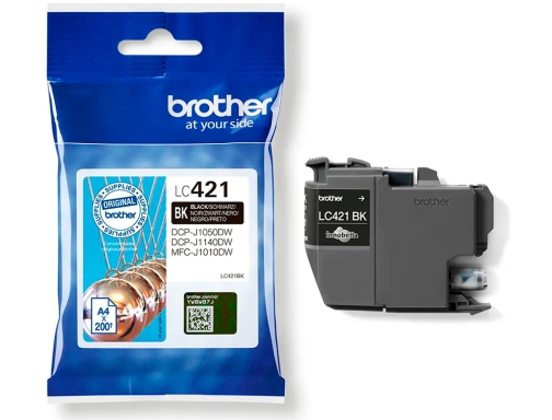 Ink-jet Brother LC421BK DCP-j1050dw DCP-j1140dw MFC-j10 negro 200 paginas, imagen 4 mini