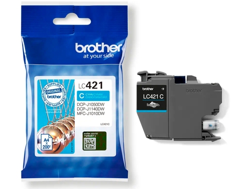 Ink-jet Brother LC421C DCP-j1050dw DCP-j1140dw MFC-j10 cian 200 paginas, imagen 4 mini