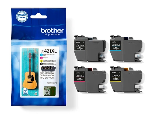 Ink-jet Brother LC421XLVAL DCP-j1050dw DCP-j1140dw MFC-j10 pack 4 colores 500 paginas, imagen 4 mini