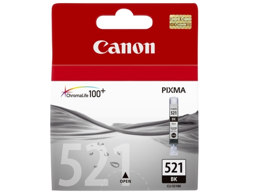 Ink-jet Canon cli-521bk negro pixma mp620 630 980 ip3600 4600 2933B001, imagen 2 mini