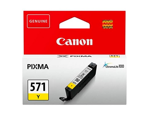 Ink-jet Canon cli 571 pixma ts5051 ts6050 ts8051 ts9050 amarillo 161 paginas 0388C001, imagen 2 mini