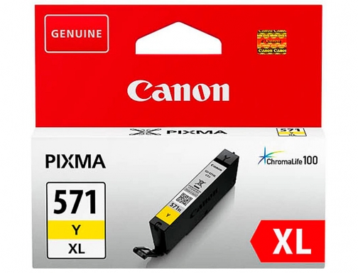 Ink-jet Canon cli-571XL pixma mg6852 ts6050 ts8050 amarillo 500 pag 0334C001, imagen 2 mini