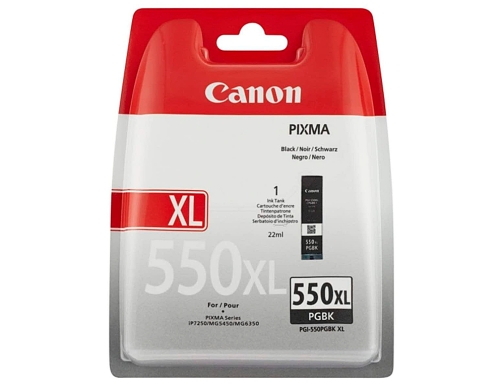 Ink-jet Canon pgi550XL pixma mg5450 5550 6350 7150 negro gran capacidad 6431B001, imagen 2 mini