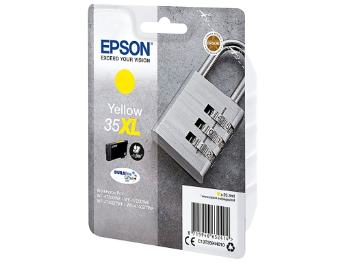 Ink-jet Epson 35XL t3594 pro wf-4720dwf 4725dwf 4730dtwf 4740dtwf amarillo alta capacidad C13T35944010, imagen 2 mini