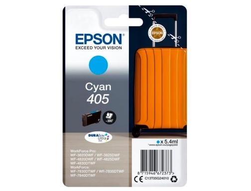 Ink-jet Epson 405 wf-3820dwf wf-4820dwf wf-7830dtwf wf-7840dtwf cian C13T05G24010, imagen 2 mini