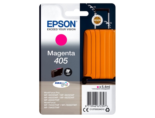 Ink-jet Epson 405 wf-3820dwf wf-4820dwf wf-7830dtwf wf-7840dtwf magenta C13T05G34010, imagen 2 mini