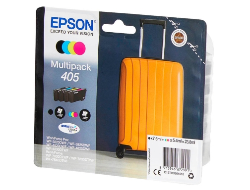 Ink-jet Epson 405 wf-3820dwf wf-4820dwf wf-7830dtwf wf-7840dtwf alta capacidad pack de 4 C13T05G64010, imagen 2 mini