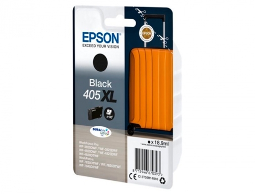 Ink-jet Epson 405 XL wf-3820dwf wf-4820dwf wf-7830dtwf wf-7840dtwf alta capacidad negro C13T05H14010, imagen 3 mini