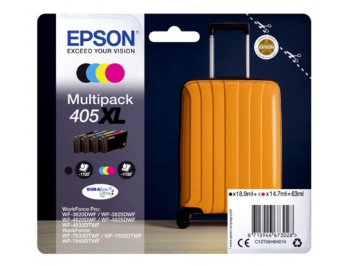 Ink-jet Epson 405 XL wf-3820dwf wf-4820dwf wf-7830dtwf wf-7840dtwf alta capacidad pack de C13T05H64010, imagen 2 mini