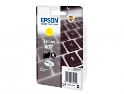 Ink-jet Epson 407l clavier wf-4745 series amarillo 1900 paginas C13T07U440, imagen 3 mini