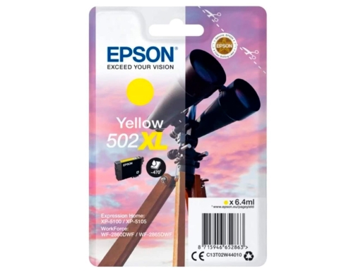 Ink-jet Epson 502 XL expression home xp 5100 5105 workforce wf 2860 C13T02W44010, imagen 2 mini