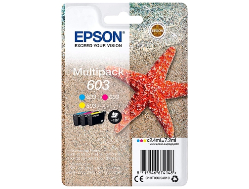 Ink-jet Epson 603 xp-2100 2105 3100 4100 wf-2810 2830 2835 2850 multipack C13T03U54010, imagen 2 mini