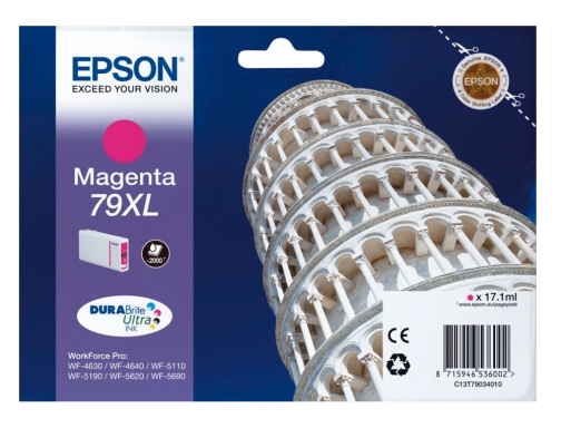 Ink-jet Epson 79XL 900p wf 4630 4640 5110 5620 5690 5690 magenta C13T79034010, imagen 2 mini