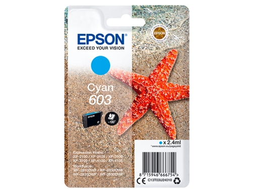 Ink-jet Epson cian std estrella de mar 1 603 rf am single C13T03U24020, imagen 2 mini