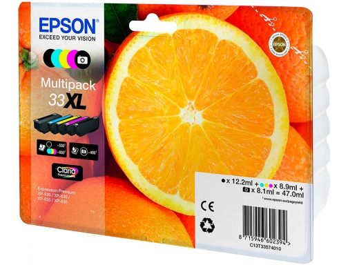 Ink-jet Epson expression premium t3357 33XL xp-530 xp-630 xp-640 xp-830 xp-900 multipack C13T33574011, imagen 2 mini