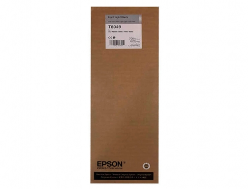 Ink-jet Epson gf surecolor serie sc-p gris claro ultrachrome hdx hd 700ml C13T804900, imagen 2 mini