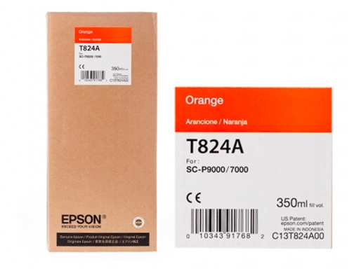 Ink-jet Epson gf surecolor serie sc-p naranja ultrachrome hdx hd 350ml C13T824A00, imagen 2 mini