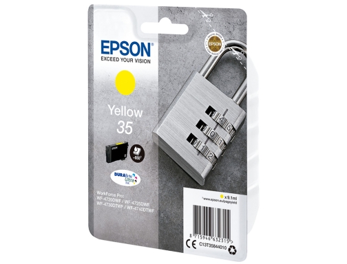 Ink-jet Epson singlepack amarillo 35 durabrite ultra ink C13T35844010, imagen 3 mini