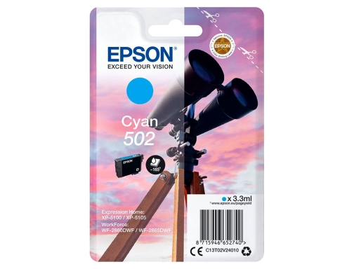 Ink-jet Epson singlepack cian 502 ink C13T02V24010, imagen 2 mini