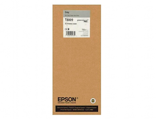Ink-jet Epson singlepack gray t800900 ultrachrome pro 700ml C13T800900, imagen 2 mini
