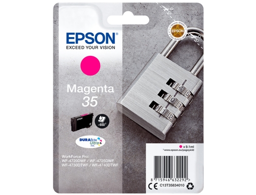 Ink-jet Epson singlepack magenta 35 durabrite ultra ink C13T35834010, imagen 2 mini