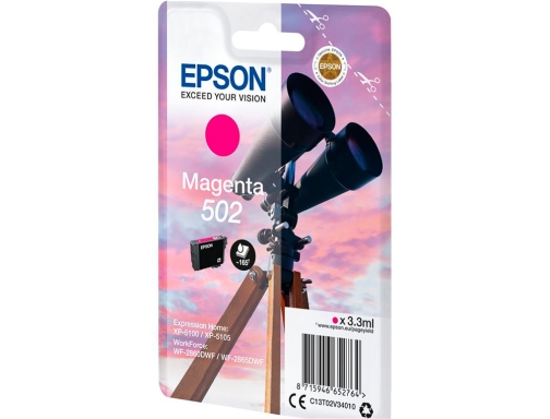 Ink-jet Epson singlepack magenta 502 ink C13T02V34010, imagen 3 mini