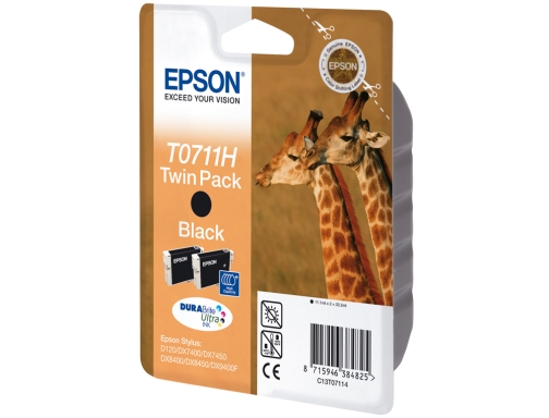 Ink-jet Epson stylus d78 dx4000 dx5000 dx5050 dx6000 dx6050 dx7000f negro C13T07114012, imagen 2 mini