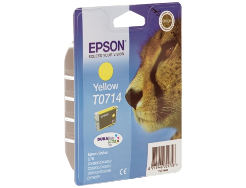 Ink-jet Epson stylus d78 dx4000 dx4050 dx500 dx5050 dx6000 dx6050 dx7000f amarillo C13T07144012, imagen 2 mini