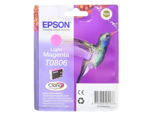 Ink-jet Epson stylus photo r265 r360 rx560 magenta claro C13T08064011, imagen 2 mini