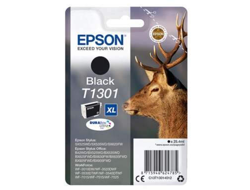 Ink-jet Epson stylus sx525wd 620fw office b42wd bx320fw 525wd t1301 negro C13T13014012, imagen 2 mini