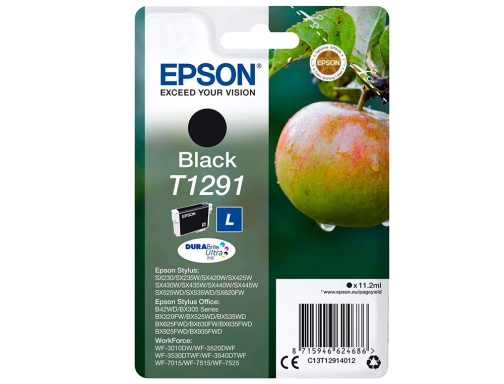 Ink-jet Epson stylus t1291 negro sx420w 425w office bx305f bx320f -alta capacidad- C13T12914012, imagen 2 mini