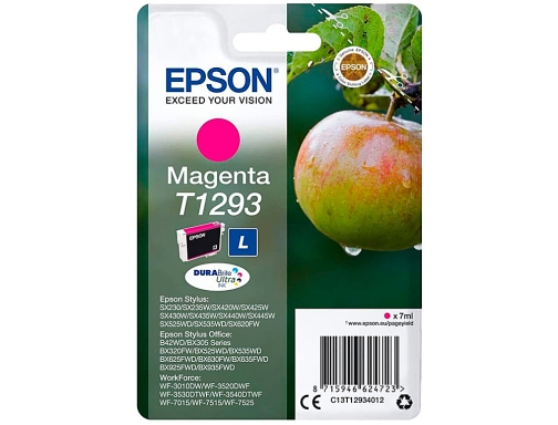 Ink-jet Epson stylus t1293 magenta sx420w 425w office bx305f bx320f -alta capacidad- C13T12934012, imagen 2 mini