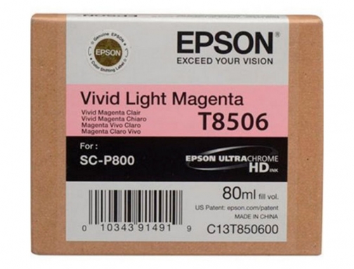 Ink-jet Epson surecolor sc-p800 magenta claro C13T850600, imagen 3 mini